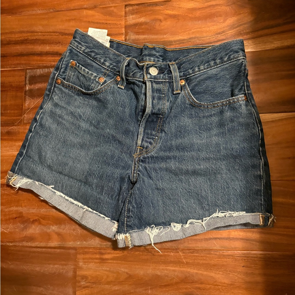Levi’s 501 High Rise Cutoff Denim‎ Shorts Blue Women’s W26 (0880)